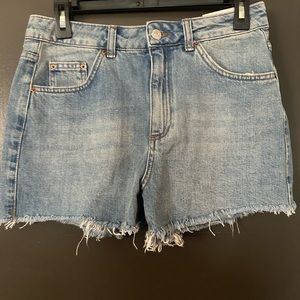 Top shop denim high waisted mom short